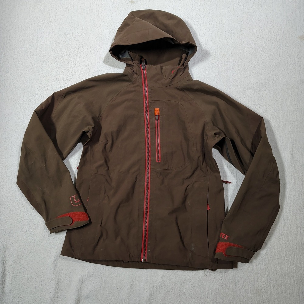 Burton AK Jacket Womens M Brown 3L Static GORE-TEX Soft Shell Snowboard READ